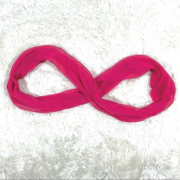 Hot Pink Infinity Scarf - Picture 4 of 5